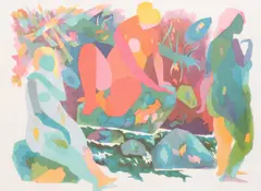 Untitled by Gregorio Prestopino, lithograph "Summer Brook", sold Apr 2023