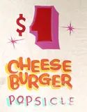 $1 Cheese Burger Popsicle Painting by Kevin Drake, Paint on Paper. Loose and unframed, sold Jun 2022