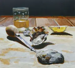 Oyster by Rachel Maxi, Oil Painting, sold Jun 2022