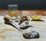 Oyster by Rachel Maxi, Oil Painting, sold Jun 2022