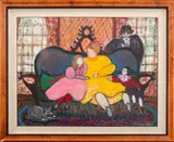 Untitled by Kayo Lennar, oil painting on canvas, sold Jul 2023