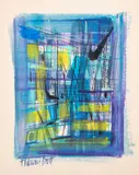 Untitled by Francis Bott, gouache painting on paper, sold Jul 2023