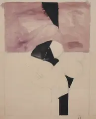 Title Unknown by Adrian Heath, watercolour & pencil, offered Nov 2023