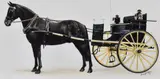 A horse and carriage by Jennifer Shaw, gouache, offered Nov 2023