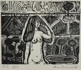 Pastoral' and 'Girl by Ann Brunskill, print, sold Nov 2023