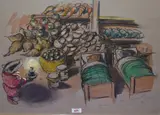 The Wind In The Willows by John Worsley, 1970, mixed media, sold Nov 2023