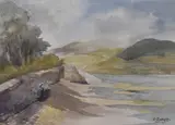 Bardsea Beach by Maureen Mycroft, watercolour, sold Nov 2023