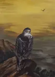 A Bird of Prey within a by Ian Robert Pickvance, oil, offered Oct 2023