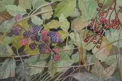 Autumn by Pamela Bennett, watercolour, offered Oct 2023