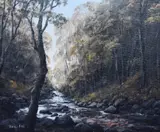 Tranquility by Sheila Ball, oil on canvas, sold Oct 2023