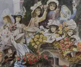 An amateur painting depicting ladies in late 19th/ by Roger Henry, oil on canvas, offered Oct 2023