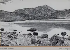 Beinn Nan Aighean' (Beinn Nan Aighenan) by Alfred Wainwright, ink, sold Oct 2023