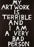 My Artwork is Terrible and I am a Very Bad Person by David Shrigley, pencil, offered Oct 2025