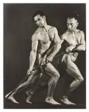 Athletes, c.1940 Vintage silver gelatin exhibition print, image size 35.8 x28.1cm, flush-mounted onto period card, sheet size 45.5 x36.5cm by S.D. Jouhar F.R.P.S., print, offered Oct 2025