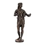 Patinated Orientalist bronze figure of The Music Player Modelled p by Carl Kauba, bronze, offered Oct 2025