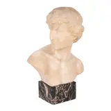 Carrara marble bust of Apollo Shoulder length by Guglielmo Pugi, sculpture, offered Oct 2025