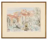 Town by the sea by Bernard Meninsky, Watercolour, sold Jan 2025
