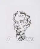 Geoffrey by Frank Auerbach, Etching, sold Dec 2024