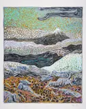 Volcano by Billy Childish, Screenprint in colours, sold Dec 2024