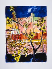 Sunflowers by Bob Dylan, Giclée in colours, offered Dec 2024