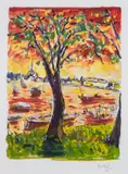 Sunday Afternoon by Bob Dylan, Giclée in colours, sold Dec 2024