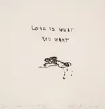 Love is What You Want II by Tracey Emin, Etching, offered Dec 2024