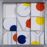 Small 3D Geometry by Joe Tilson, Screenprint in colours on nine vacuum-formed butyrate panels, sold Dec 2024