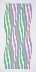 Blue Dominance by Bridget Riley, Screenprint in colours, sold Dec 2024