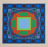 Gyemant by Victor Vasarely, Screenprint in colours, sold Dec 2024
