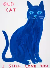 Old Cat by David Shrigley, Screenprint in colours, offered Dec 2024