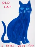 Old Cat by David Shrigley, Screenprint in colours, offered Dec 2024