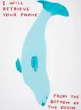 I Will Retrieve Your Phone by David Shrigley, Screenprint in colours, offered Dec 2024