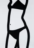 Watching Suzanne by Julian Opie, Screenprint on white acrylic panel, offered Dec 2024