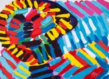 Face in the Colourful Rain by Karel Appel, Lithograph printed in colours, sold Dec 2024