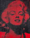 Marilyn Portrait California by Russell Young, acrylic, sold Dec 2024