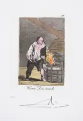 Como Dios Manda by Salvador Dalí, Drypoint on heliogravure with pochoir, offered Dec 2024