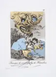 Principio de incertidambre de Heisenberg by Salvador Dalí, Drypoint on heliogravure with pochoir, offered Dec 2024