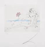 Vignette by Salvador Dalí, Etching with drypoint hand-finished with watercolour and gold, sold Dec 2024