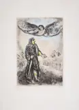 Joshua Before Jericho by Marc Chagall, Etching heightened with watercolour, offered Dec 2024