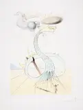 Dan by Salvador Dalí, Etching with pochoir printed in colours, sold Dec 2024