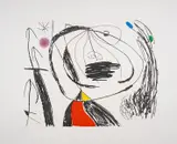 Plate V by Joan Miró, Etching with aquatint printed in colours, offered Dec 2024