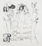 Drag Queen by Edward Burra, Etching, sold Dec 2024