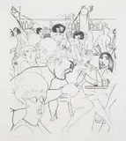 Wednesday Night by Edward Burra, Etching, offered Dec 2024