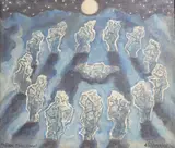 Fallen moonstone by William Black, oil on canvas board, sold Mar 2025