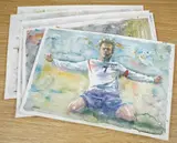 A collection of nine unframed watercolours by Baris Ali Kibar, watercolor, sold Mar 2025