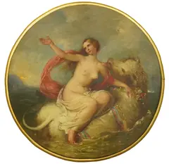 Andromeda riding a bulloil on canvassigned and by William Edward Frost, 1850, oil on canvas, sold Mar 2025
