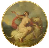 Andromeda riding a bulloil on canvassigned and by William Edward Frost, 1850, oil on canvas, sold Mar 2025
