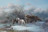 Untitled by Alexis De Leeuw, Oil on canvas relined, sold Mar 2025