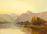 Ye Banks and Braes auch by Alfred de Breanski, oil on canvas, sold Mar 2025