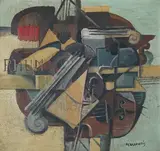 Rhum & Musique by Louis Marcoussis, oil on canvas, offered Mar 2025